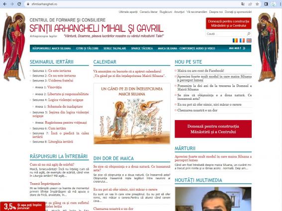 Site-ul Centrului de Formare și Consiliere „Sfinții Arhangheli Mihail și Gavriil”