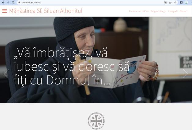 Site-ul Mănăstirii „Sfântul Siluan Atonitul”